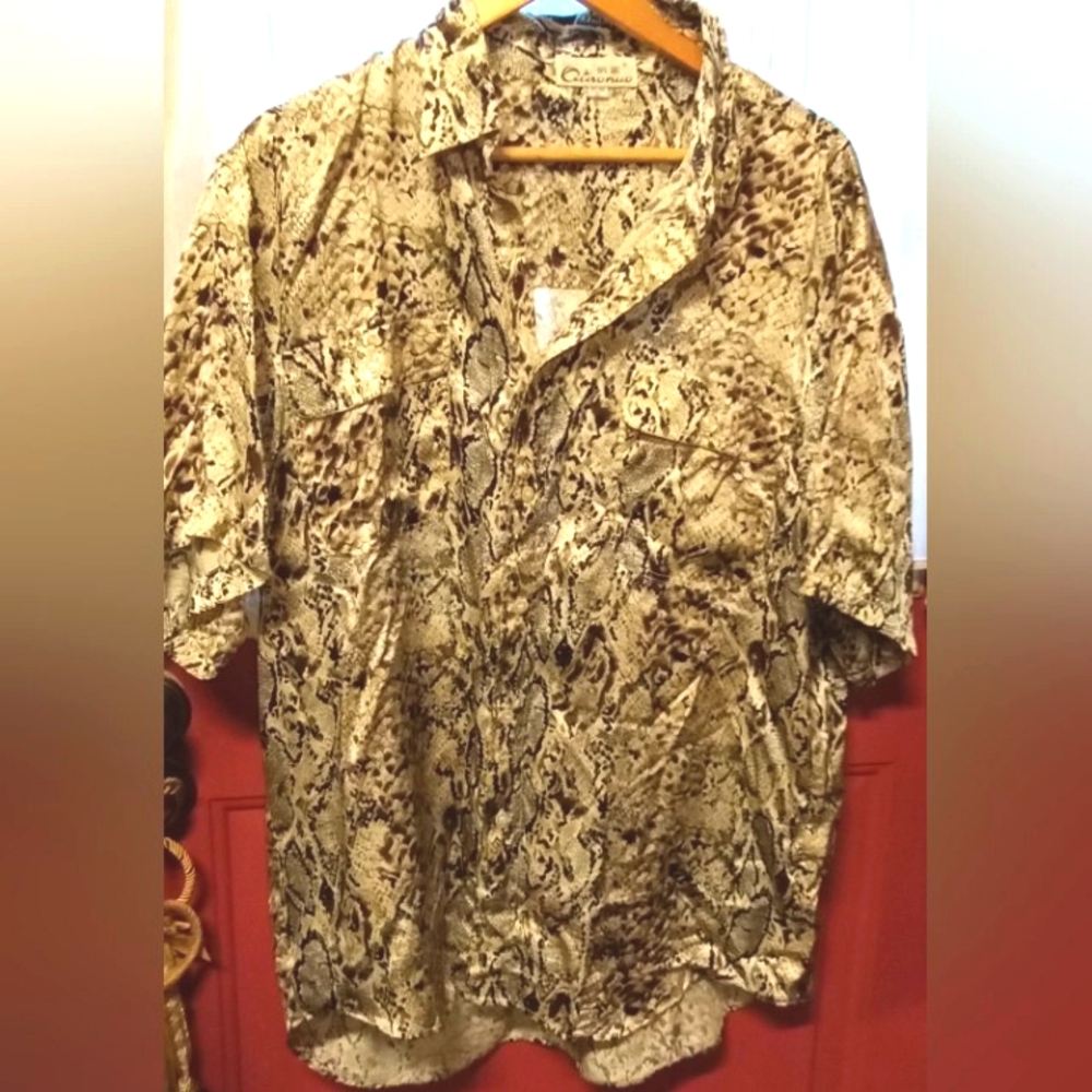 Vintage Snake Print Blouse